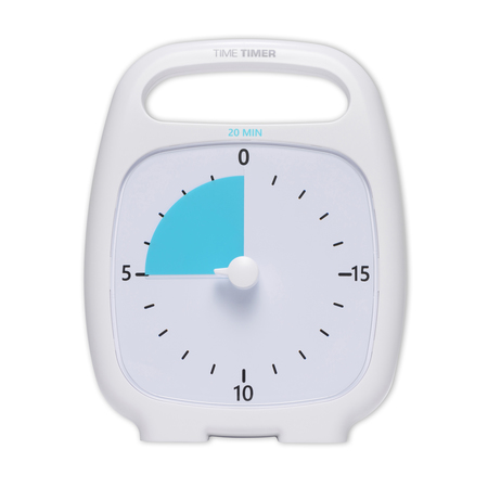 TIME TIMER Plus®, 20 Minute Timer, White TT20-W